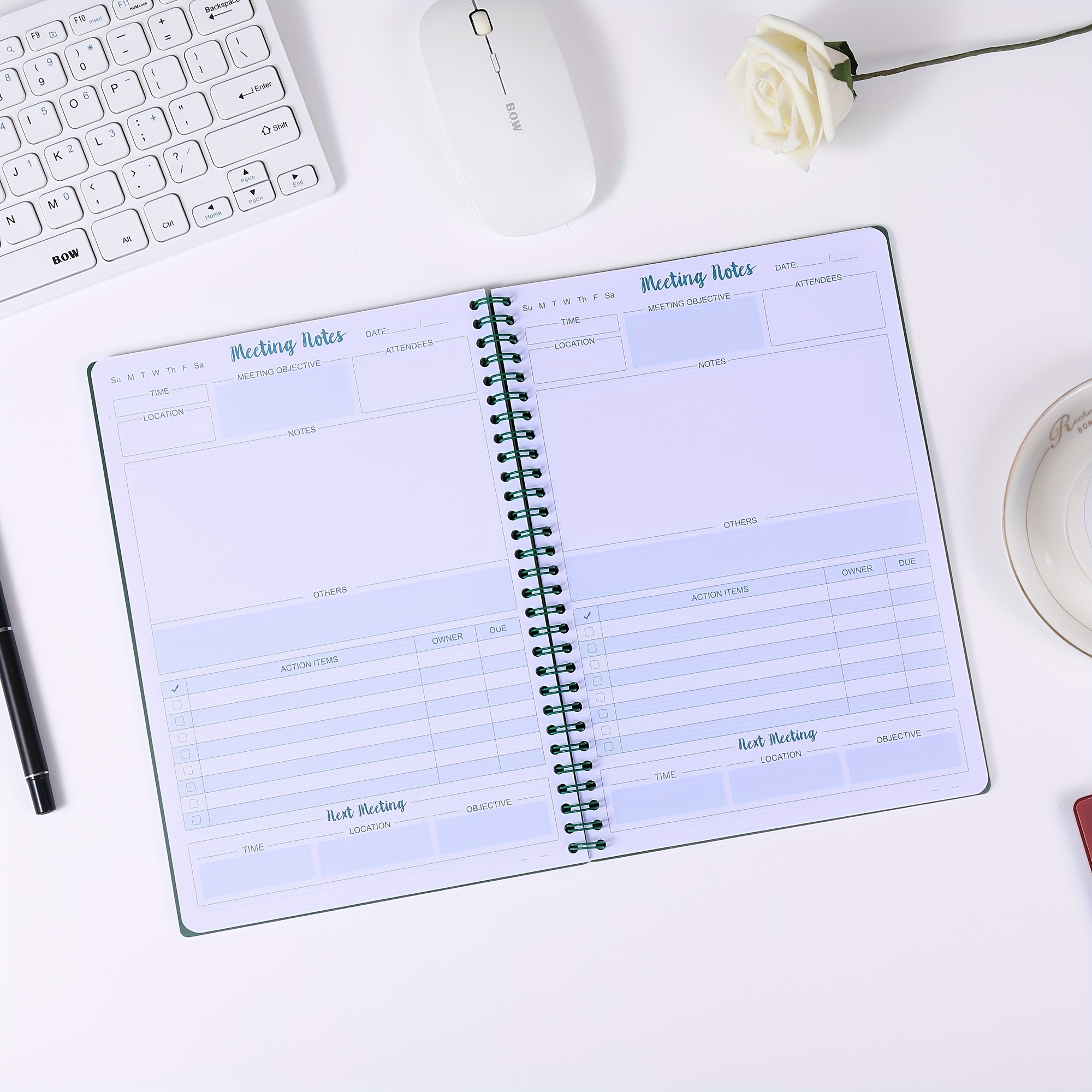 Work Meeting Notebook - Organize & Boost Productivity - Great for Office