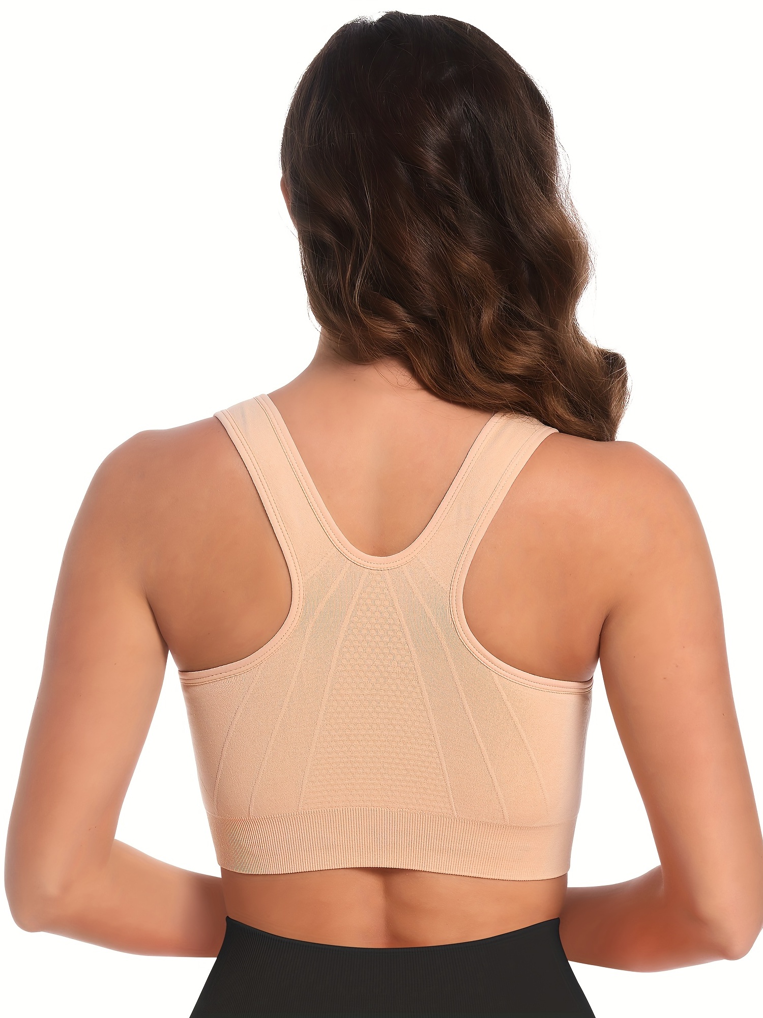 Buy ZOEREA Women's Sports Bra Comfy Yoga Bra with Removable Pads Zip Front  Fitness Running Dancing Gym Push Up Bras for Women Online at  desertcartSeychelles