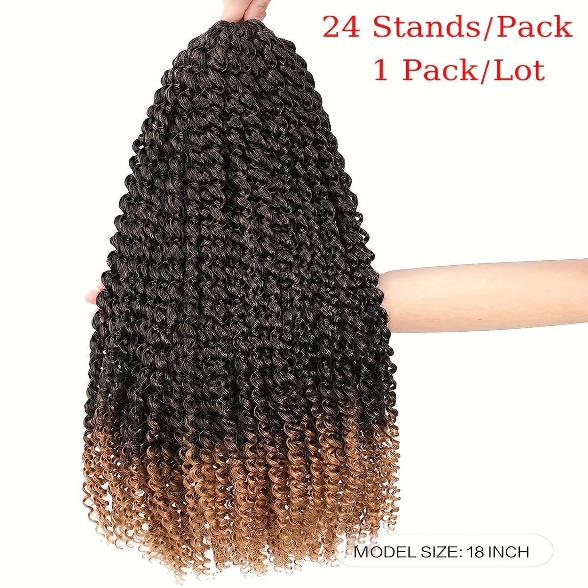 5 pack Passion Twist Hair, 18 Inch Passion Twist Crochet Hair Ombre Water  Wave Crochet Hair for Women Passion Twist Braiding Hair Long Bohemian Curly
