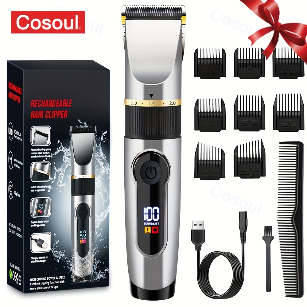 KEMEI Professional Hair Clippers for Men Pro Li Grooming Beard Trimmer  Shavers Close Cutting Salon Cordless Rechargeable Quiet