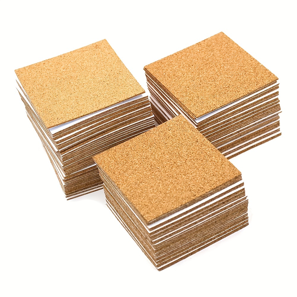 Self adhesive Cork Squares Cork Adhesive Sheets For Coasters - Temu