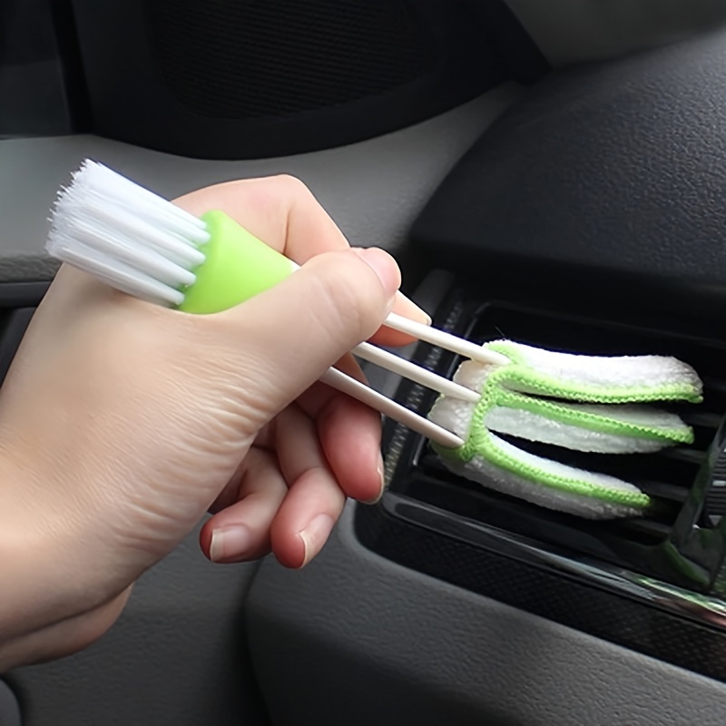 Double Heads Car Vent Air Conditioner Cleaning Brush Blinds Cleaner Dusting  Tool