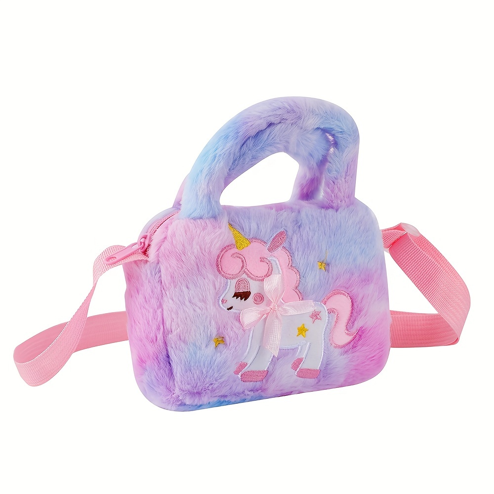 VALICLUD Bolso cruzado de unicornio de una sola mano para niña, bolsa de  dibujos animados para niños, bolsa cruzada de unicornio, bolso de hombro de