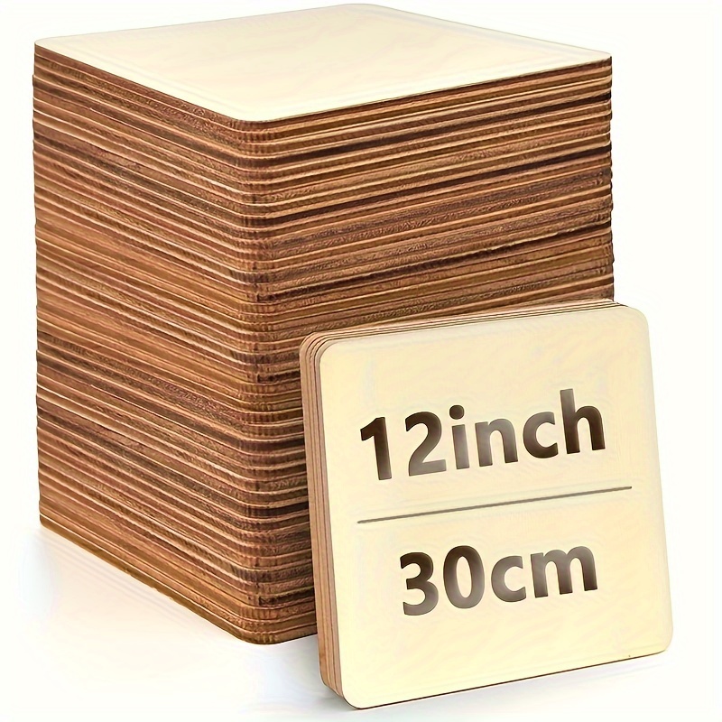 Paquete de 6 paneles de madera cuadrados sin terminar para pintar, tableros  de lienzo de madera de 12 x 12 pulgadas para manualidades