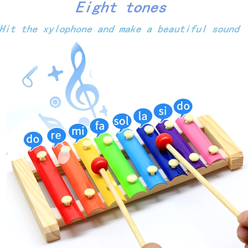 Xylophone Bebe Instrument de Musique Enfant 1 an Plus en Bois Jouet