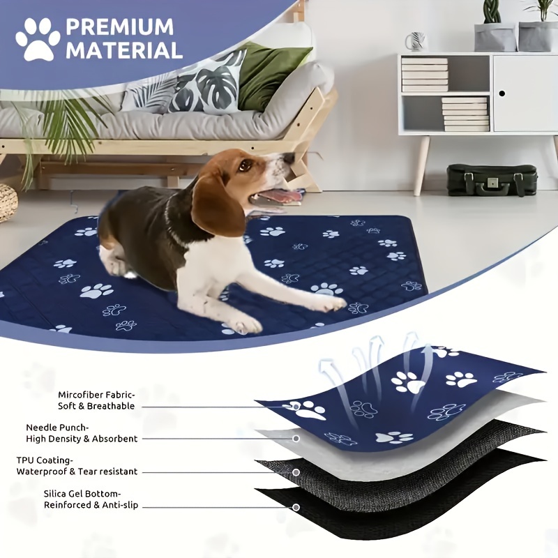 Washable Pee Pads for Dogs (2-Pack) Reusable Dog Pee Pads Washable