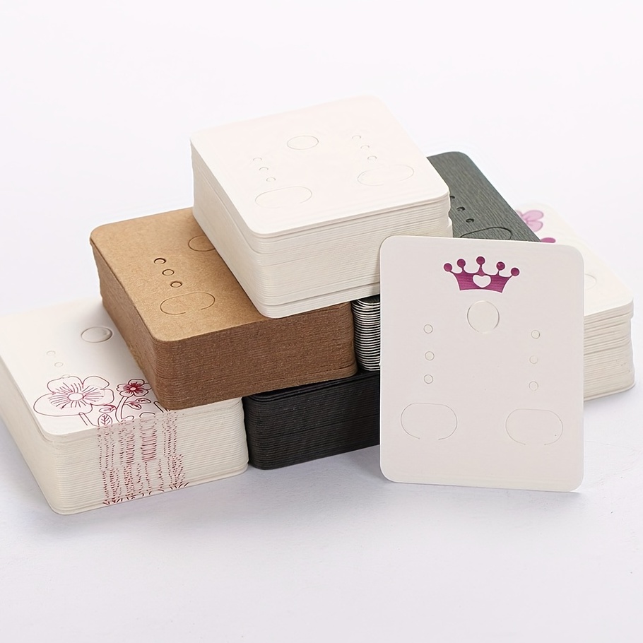 6 hole Earring Display Card Blank Paper Holder Card - Temu