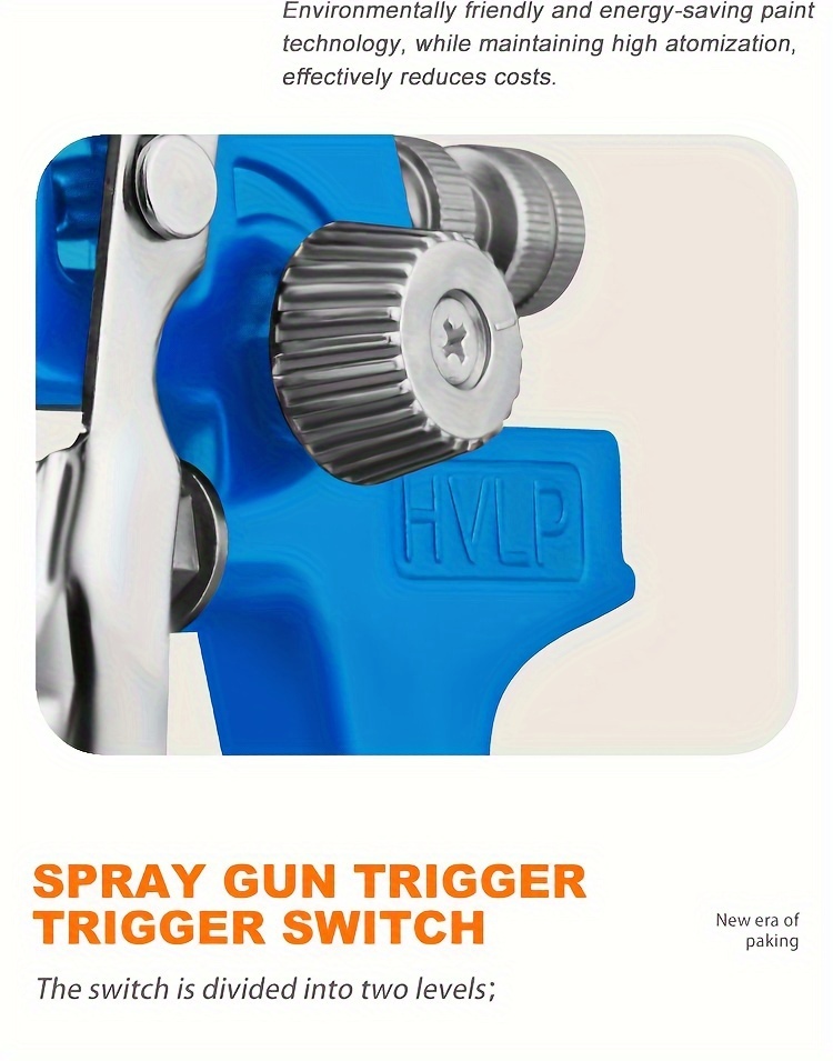 FORNAX HVLP Gravity Paint Spray Gun 2 Set Kit, 1.4 Mm Nozzle, 0.8 Mm Nozzle 600ml