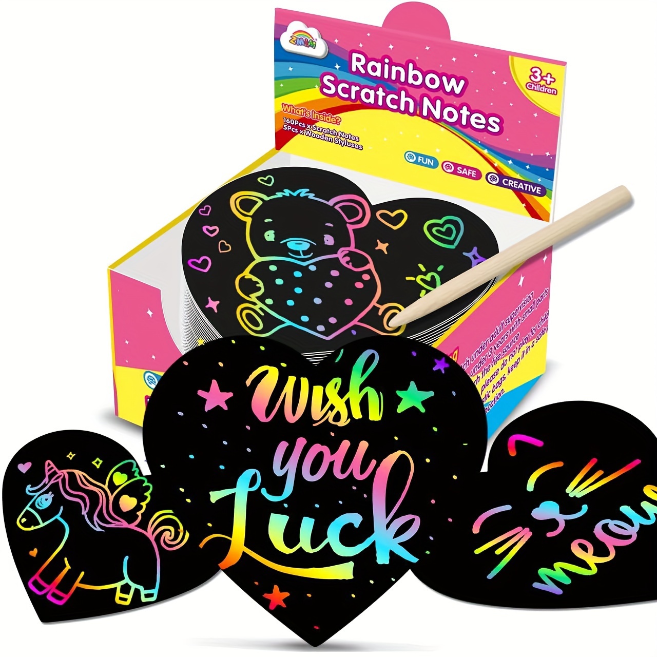 ZMLM Kit de papel de arte para rascar: 50 piezas de papel mágico para  rascar, juego de manualidades de 5 colores brillantes, suministros a granel  para