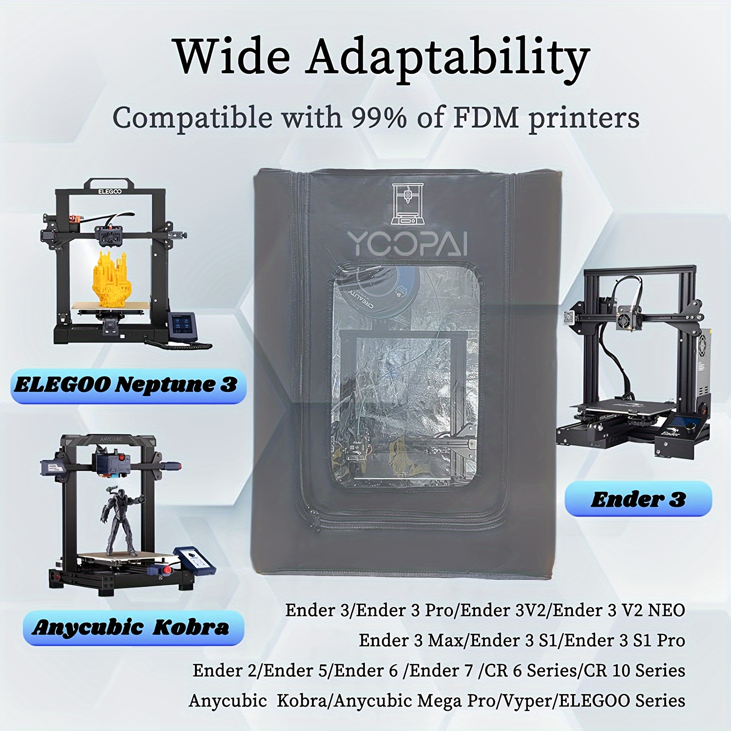 Imprimantes 3D ROTRi Housse de Protection antipoussière ajustée pour  imprimante 3D Anycubic I3 Mega - Gris. Made in Germ 381713