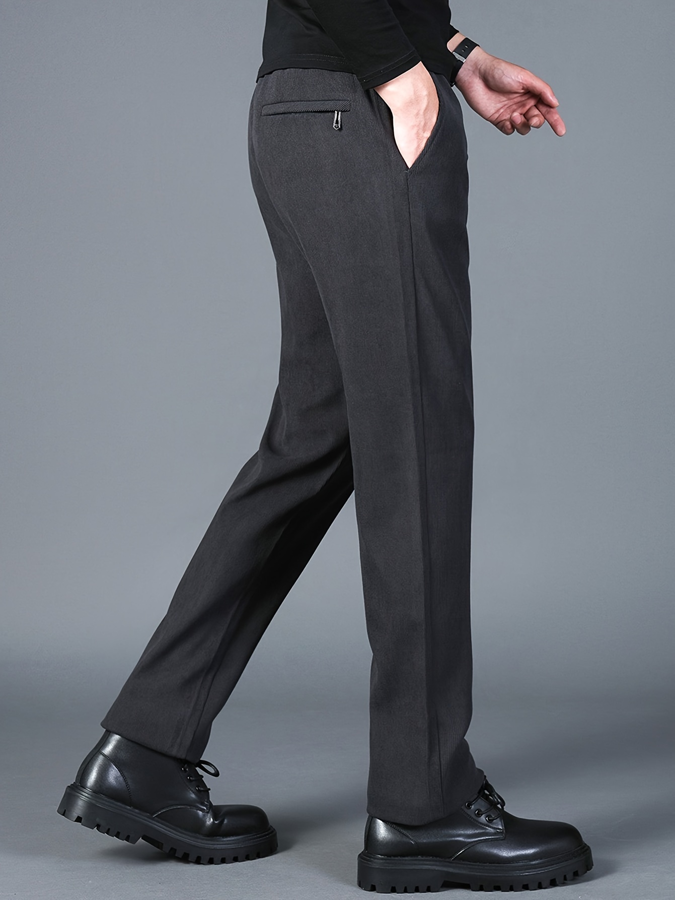 Men's Semi formal Stretch Suit Pants Fall Winter - Temu