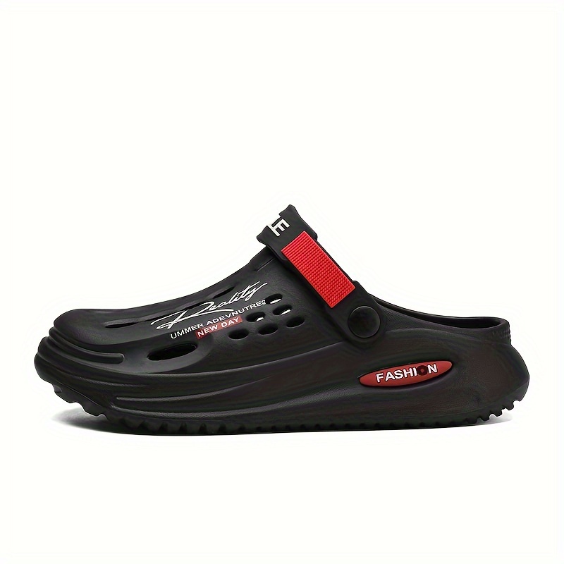 

Men's Trendy Soft Sole Breathable Hollow Out Clogs, Comfy Non Slip Casual Eva Slippers For Men's Outdoor Activities