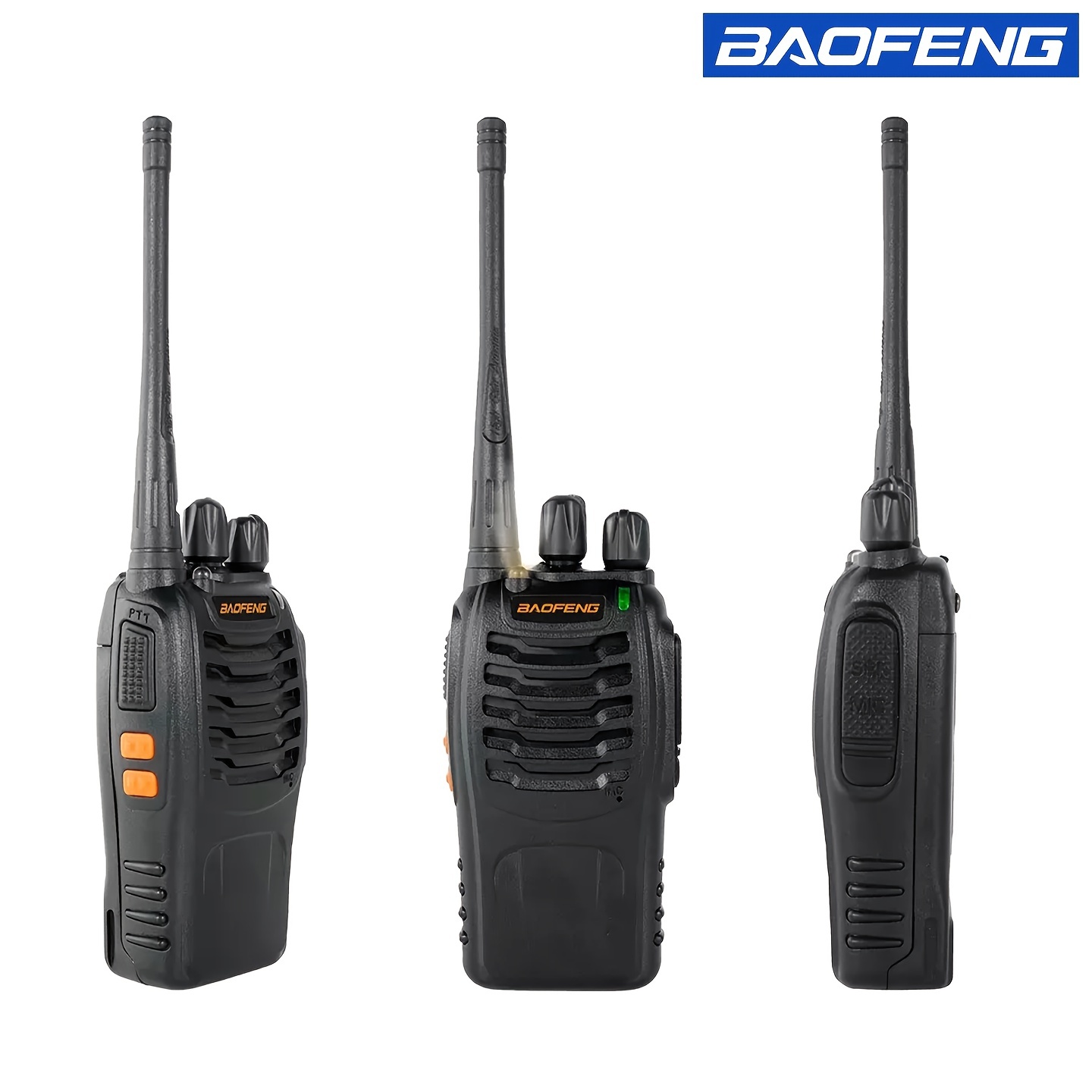 1pc Baofeng BF 888H Ham Two Way Radio Walkie Talkie: Rechargeable Battery, USB Charge, Long Range