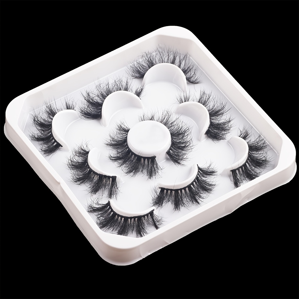 Mink Fluffy Eyelashes Natural Look Pack 5 Pairs