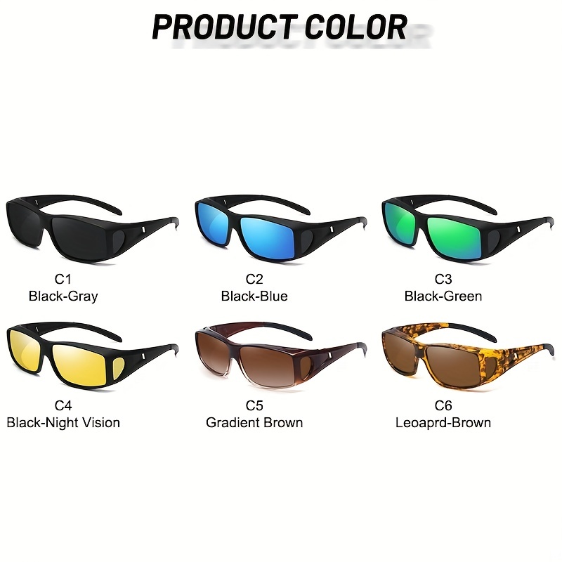 Vintage Cool Fit Over Polarized Sunglasses For Glasses Cover Uv400