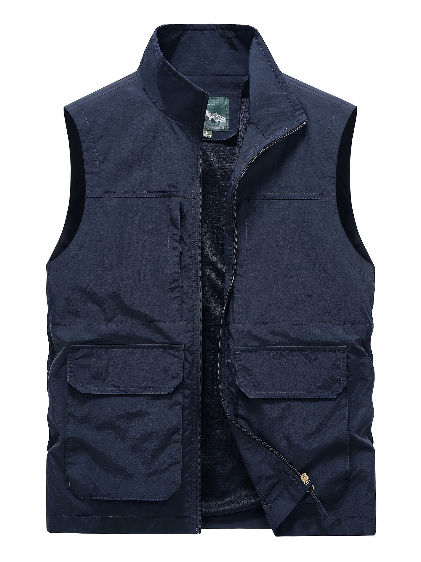 Multi Pockets Cargo Vest Men's Casual Outwear Zip Vest - Temu