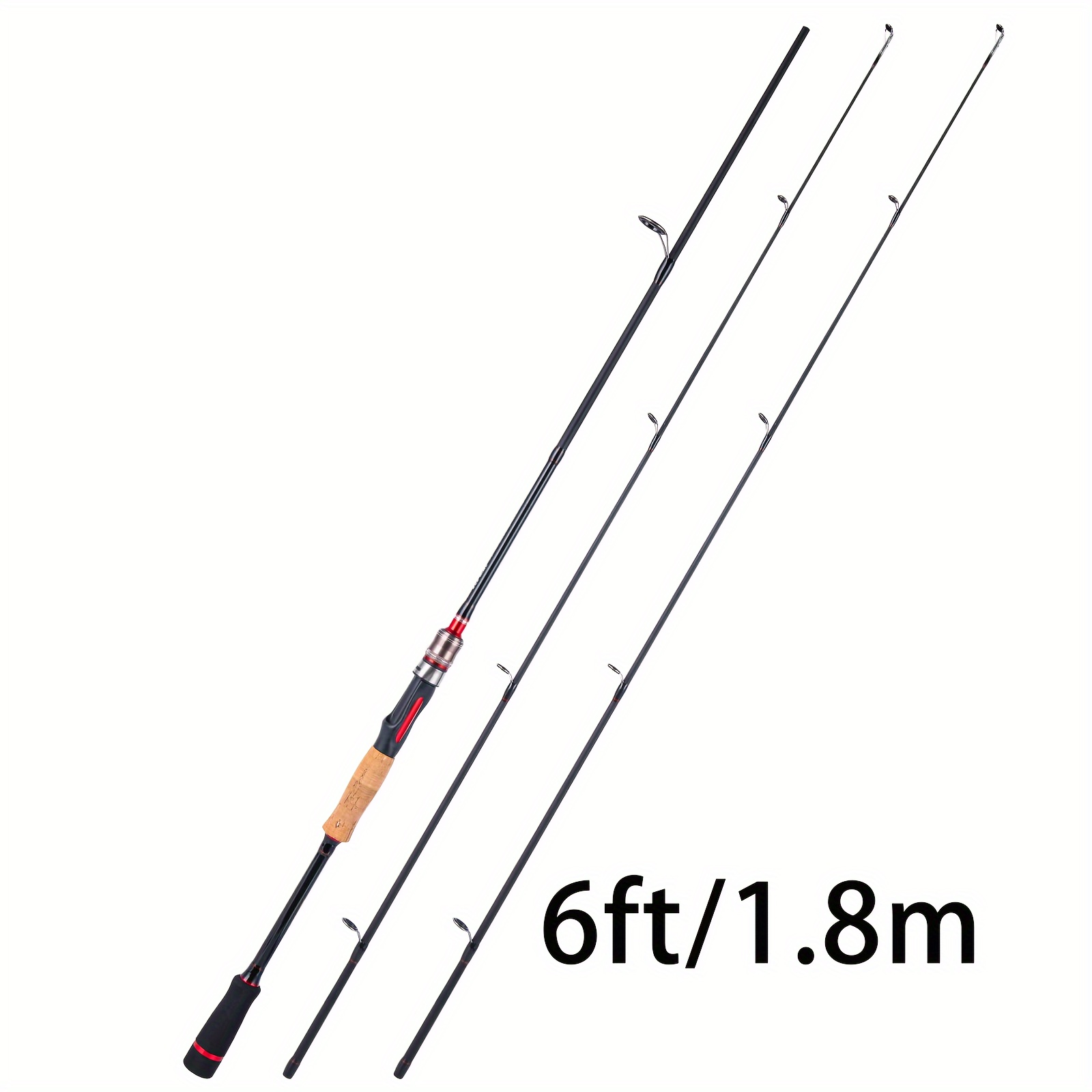 Fishing Rod Carbon Fiber Spinning Rods Portable Travel Bass - Temu