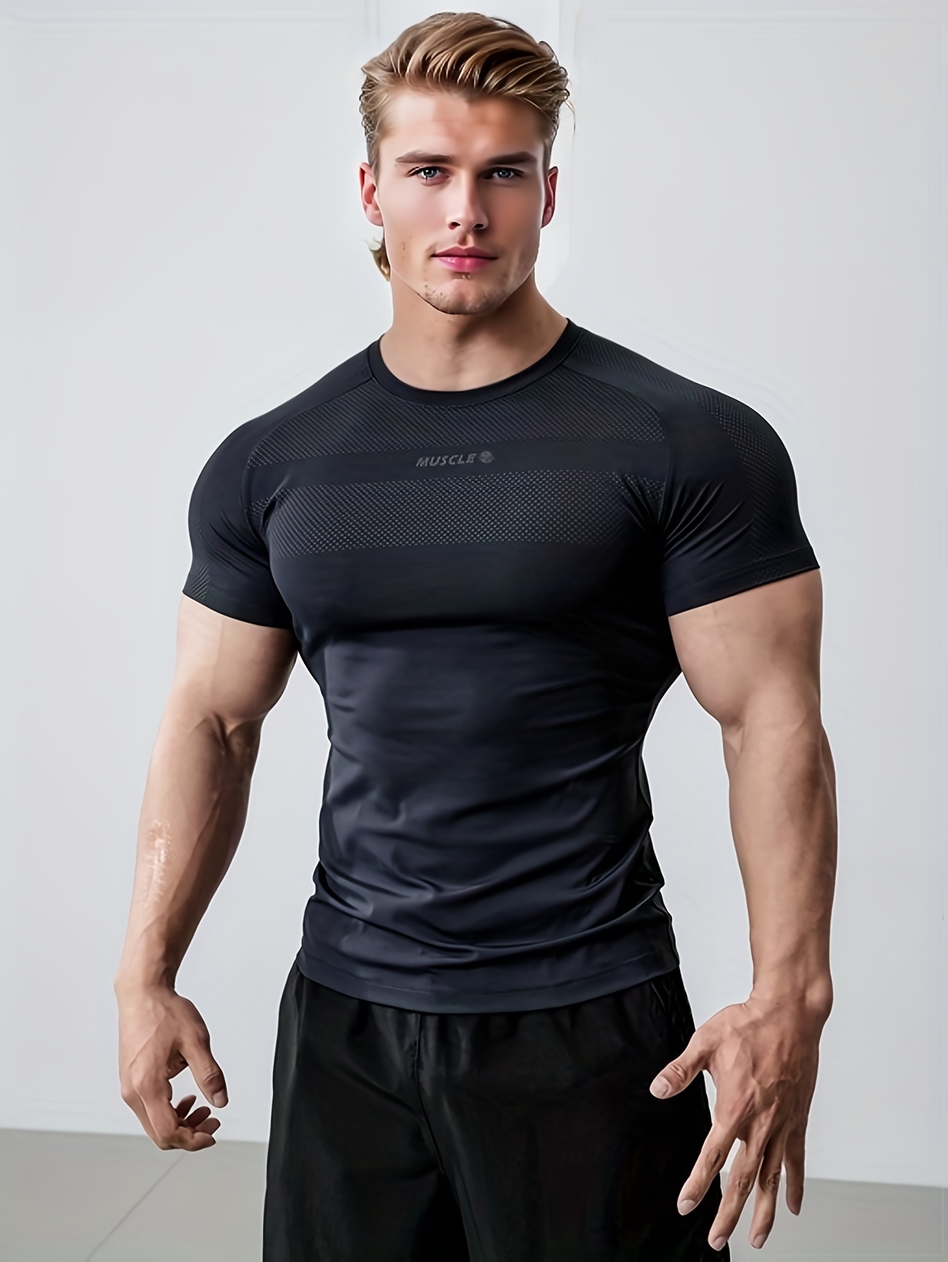 T-Shirt manches courtes pour homme, vêtement à séchage rapide
