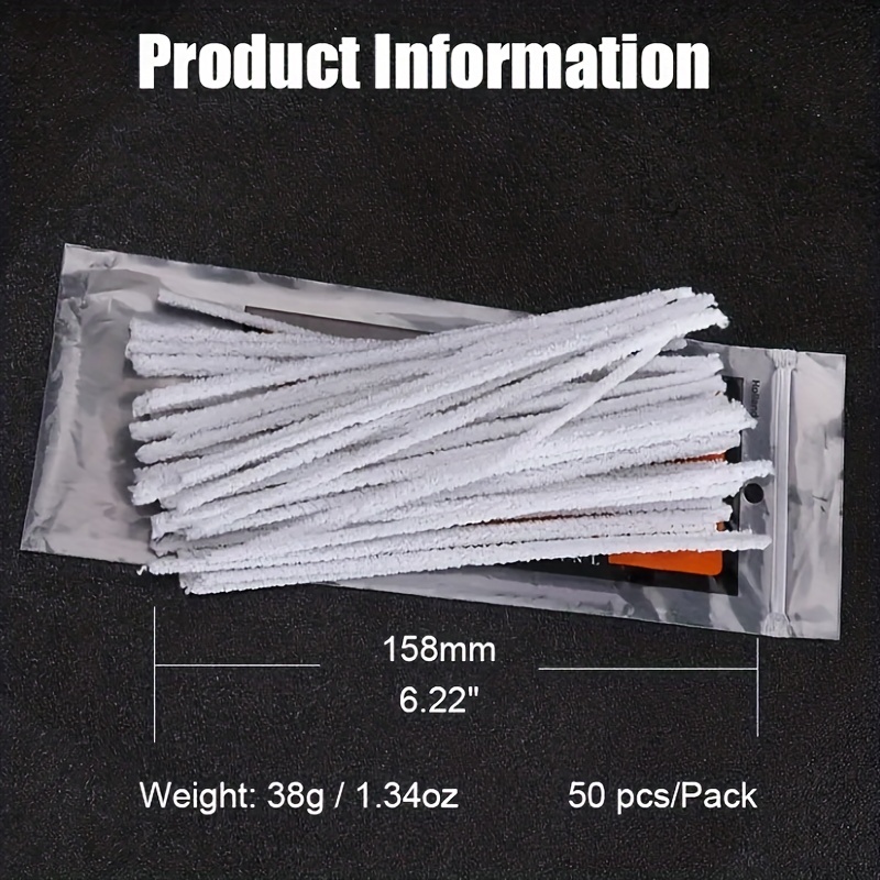 50pcs/Pack For Smoking Tobacco Pipe Cleaning Rod Tool Convenient