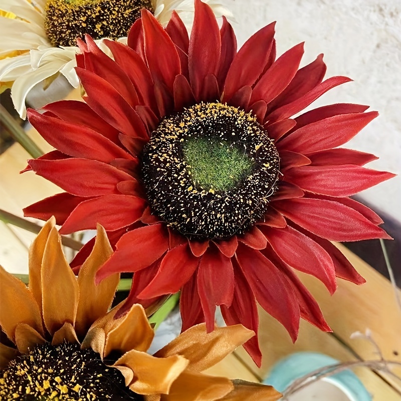 Sunflowers Artificial Flowers Bloom Long Stem Artificial - Temu United Arab  Emirates