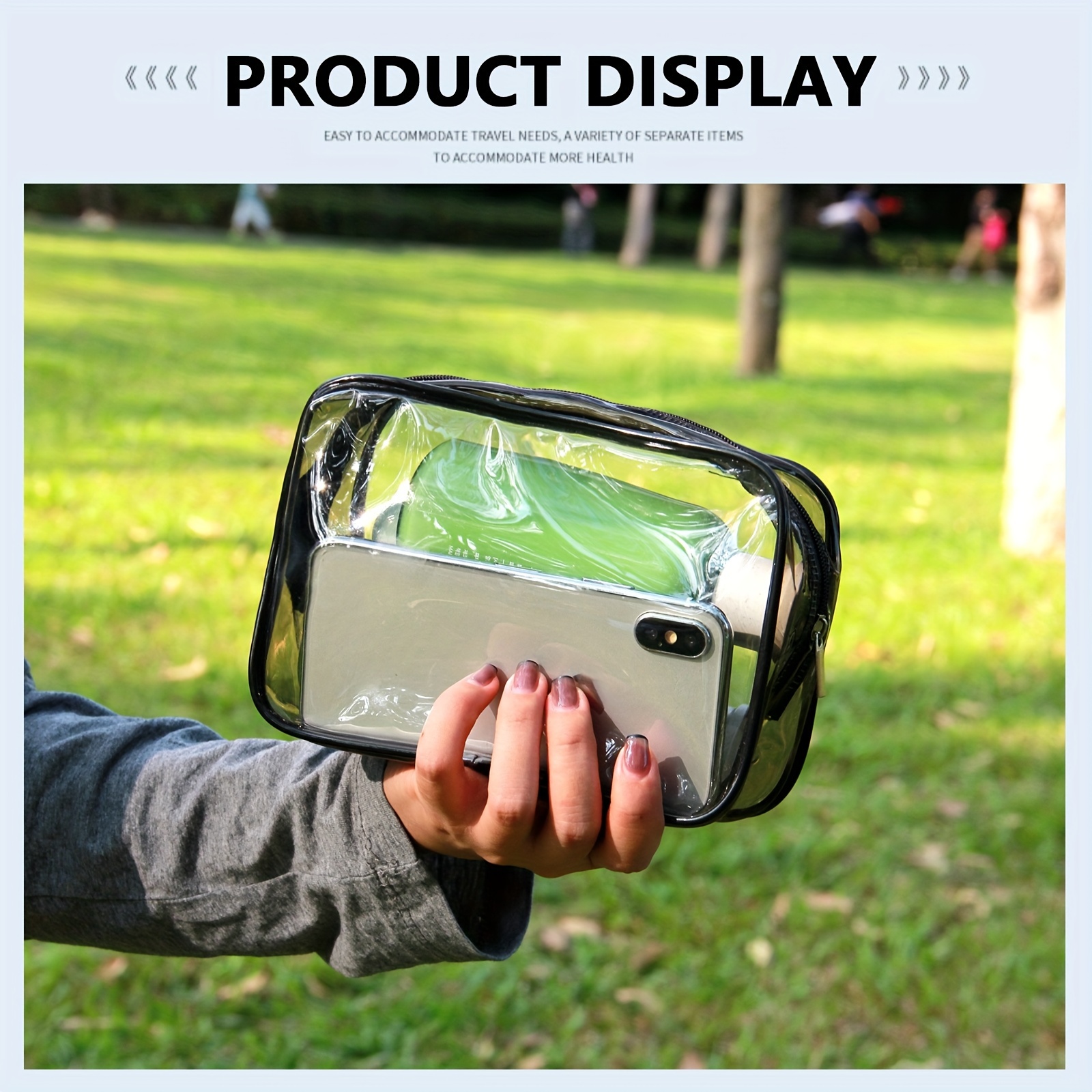 Clear Makeup Bag PVC Cosmetic Bag Makeup Case With Zipper