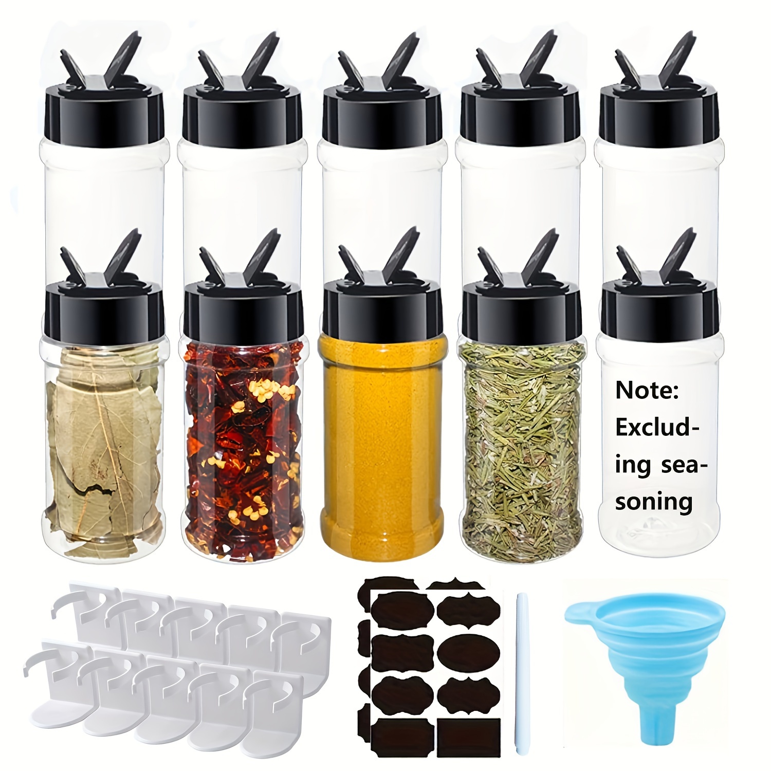 Spice Jars, 20 Pcs Glass Spice Jars with Label