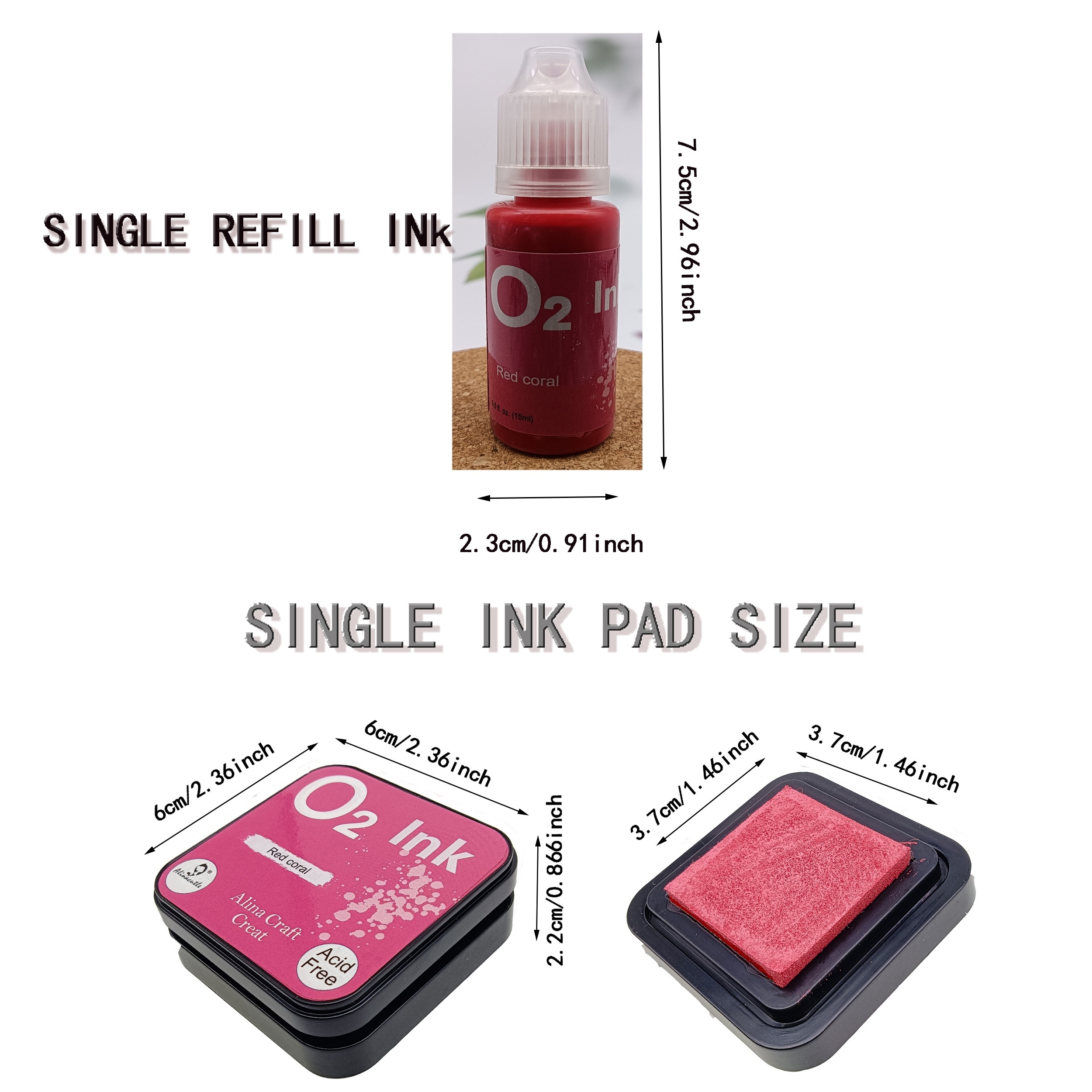 O2 Ink Pad With 1 Bottle Refill Ink Stamping Tools Water - Temu