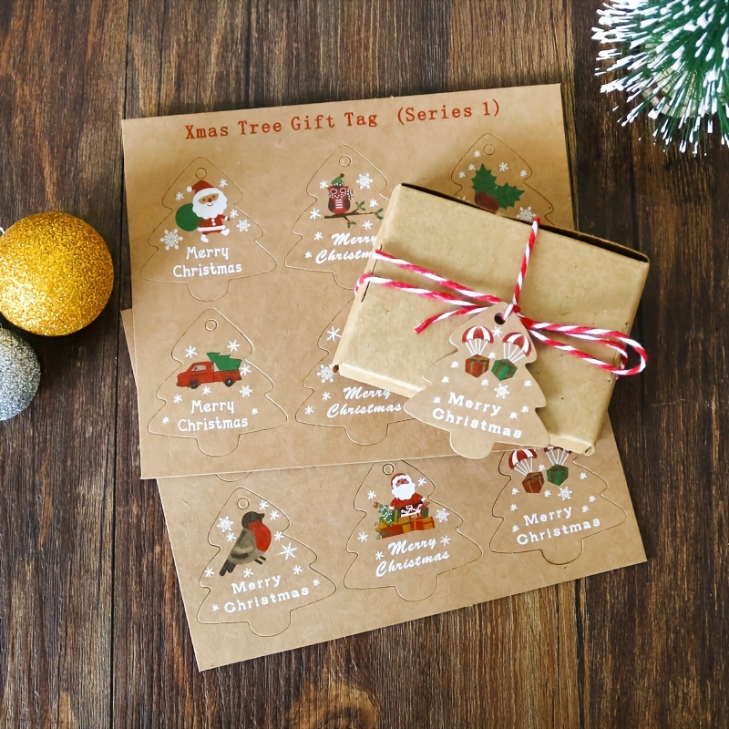 Brown Kraft Paper Christmas Gift Tags With Twine String - Temu
