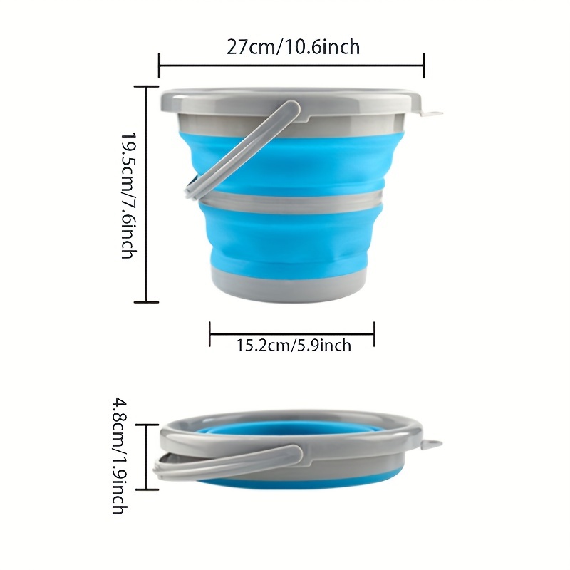 Collapsible Plastic Bucket Foldable Portable Fishing Water - Temu