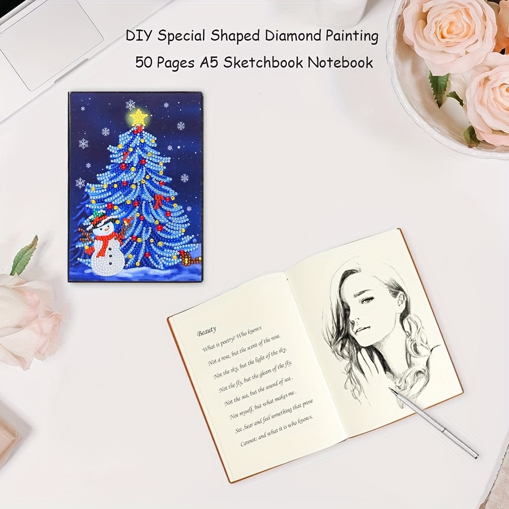 5D Diamond Painting Cover Leather Notebook, DIY Christmas Colorful Special  Shaped Crystal Diamond Painting Diary Book, 50 Pages Thick Paper A5 Blank  Sketchbook - China DIY Diamond Book and Christmas Books price