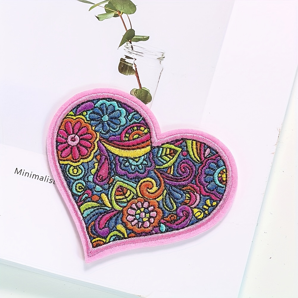 Small Tribal Heart Iron on Patch, Symbol Patch Design