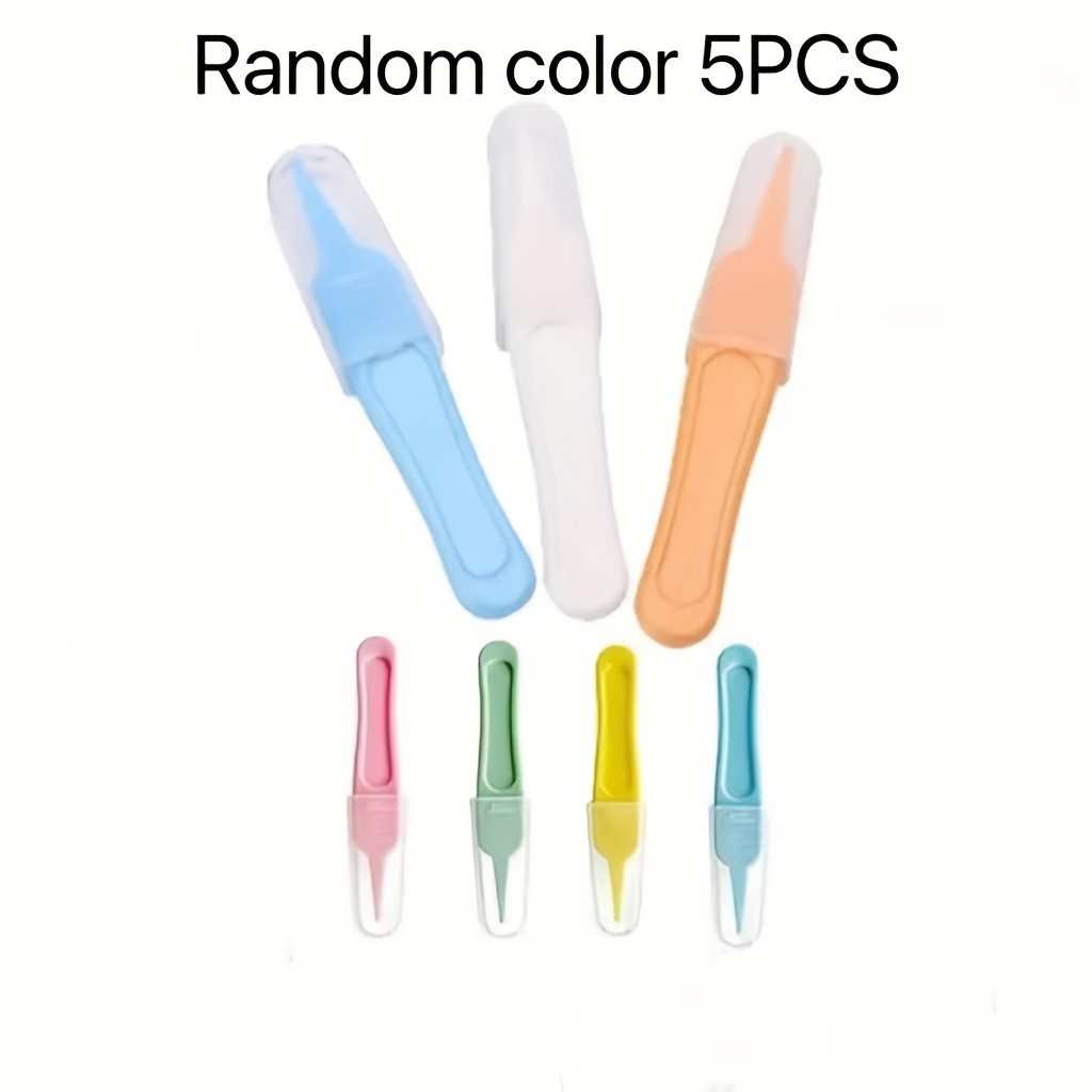 2pcs Newborn Nose Cleaning Tweezers Ear Cleaning Clip Nasal Aspirator For  Infants, Random Color