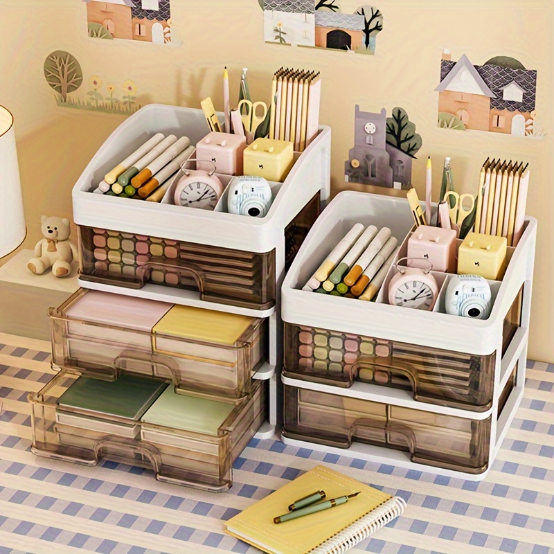 Desk Organizer Multifunctional Storage Rack Office Supplies - Temu