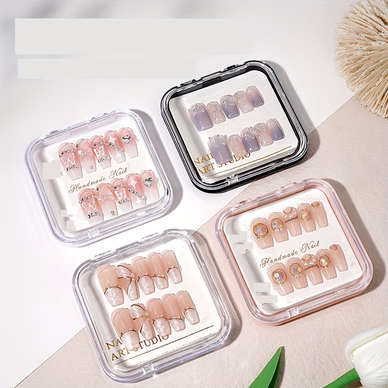 Transparent Nail Art Box Nail Sheet Storage Box Packaging - Temu