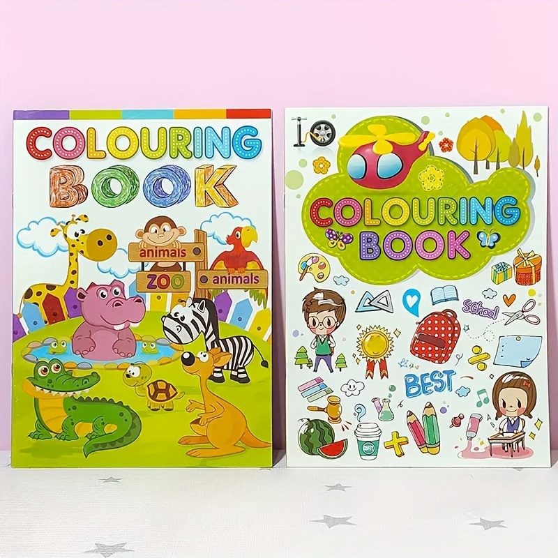 Libro Colorare Bambini Acquerello 12 Pezzi Libro Colorare E - Temu Italy