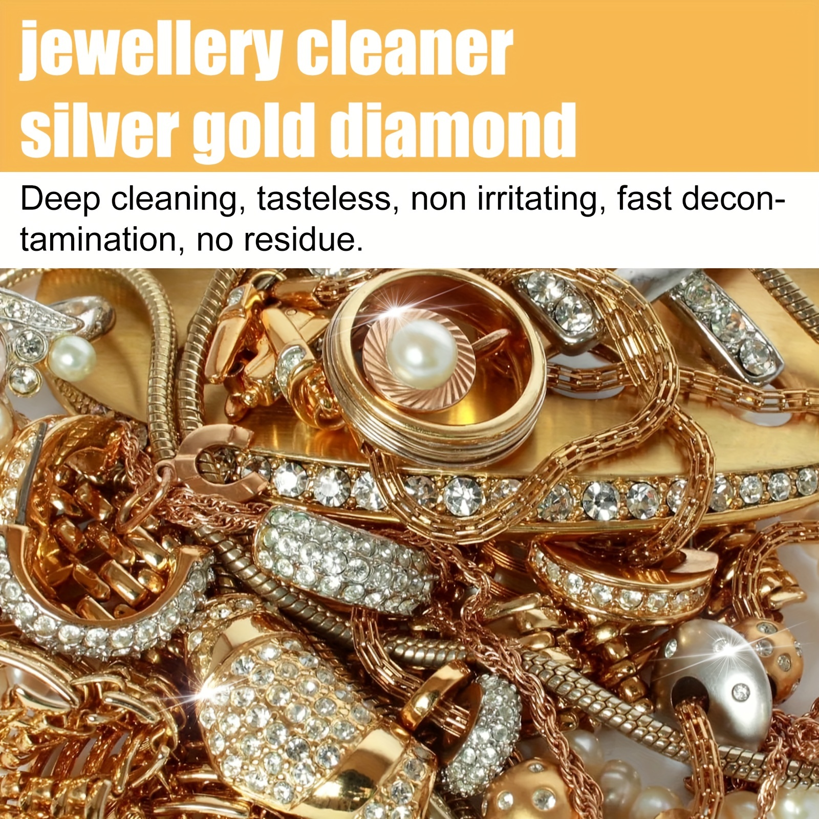 Liquide nettoyant pour bijoux en or