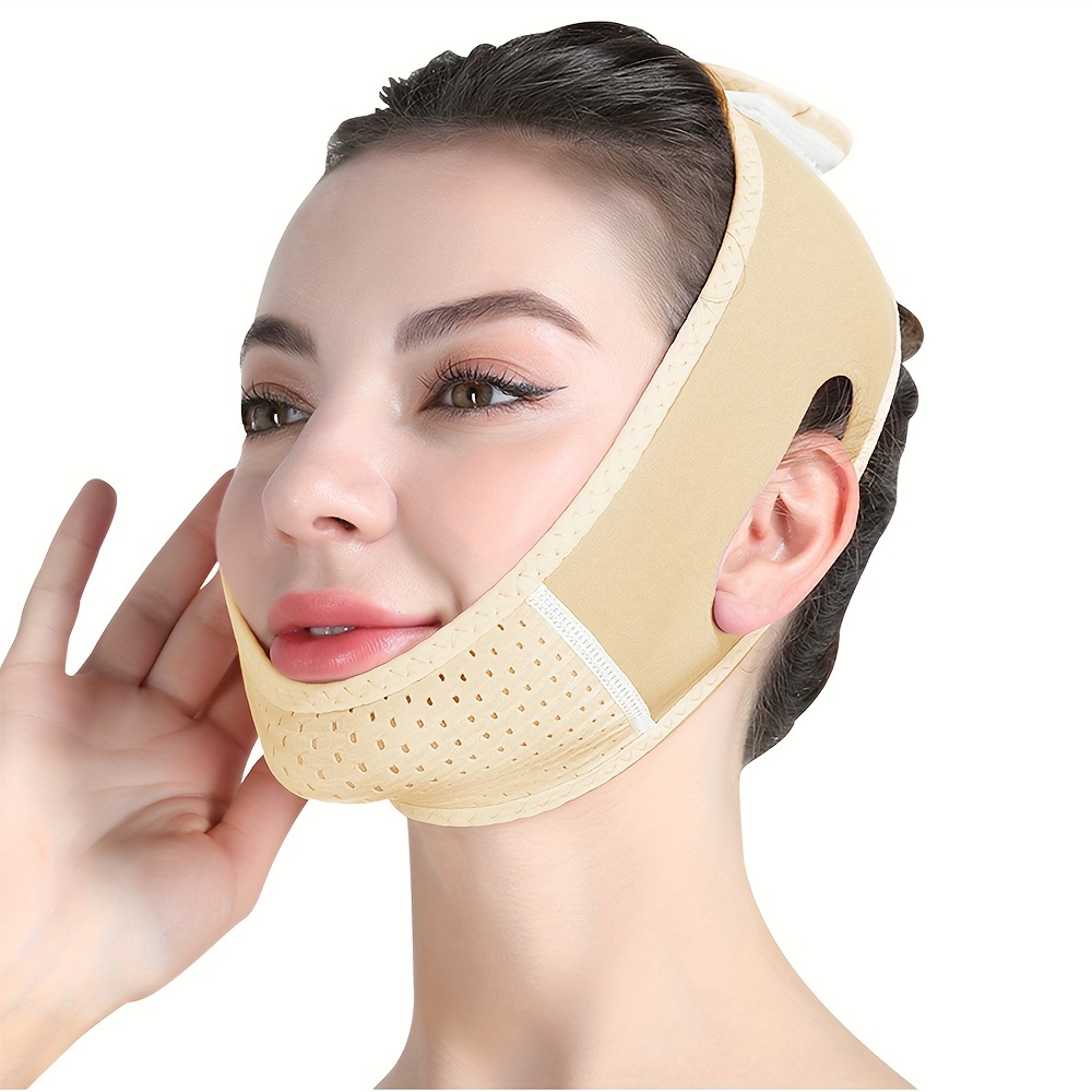 Reusable V Line Face Lift Mask, Face Lifting Belt, Facial Double Chin  Lifting Strap, Chin Up Mask, V Shaped Lifting Firming Face Mask, Black