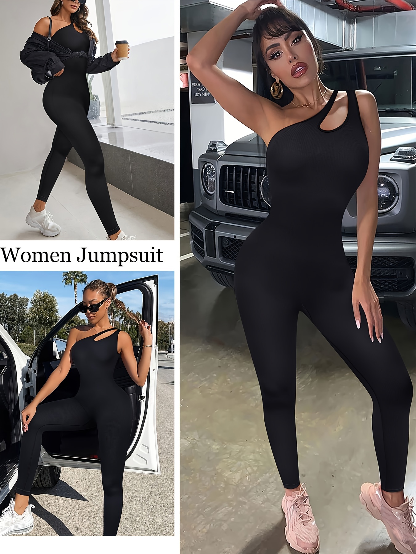 Solid Tank Shaping Jumpsuit, Tummy Control Butt Lifting Slimming Body  Shaper, Women's Underwear & Shapewear