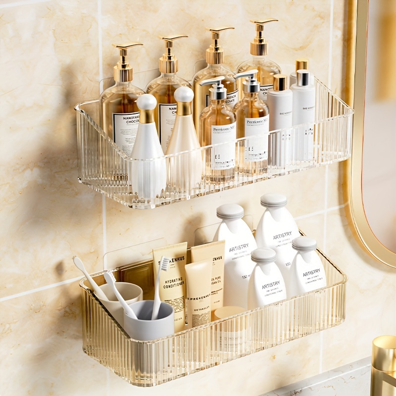 Bathroom Drain Storage Rack, Wall Hanging Free-punching Soap Shower  Supplies Organizer Rack, Wall Cosmetic Organizer Shelf, Home Organization  And Storage Supplies, Bathroom Accessories - Temu