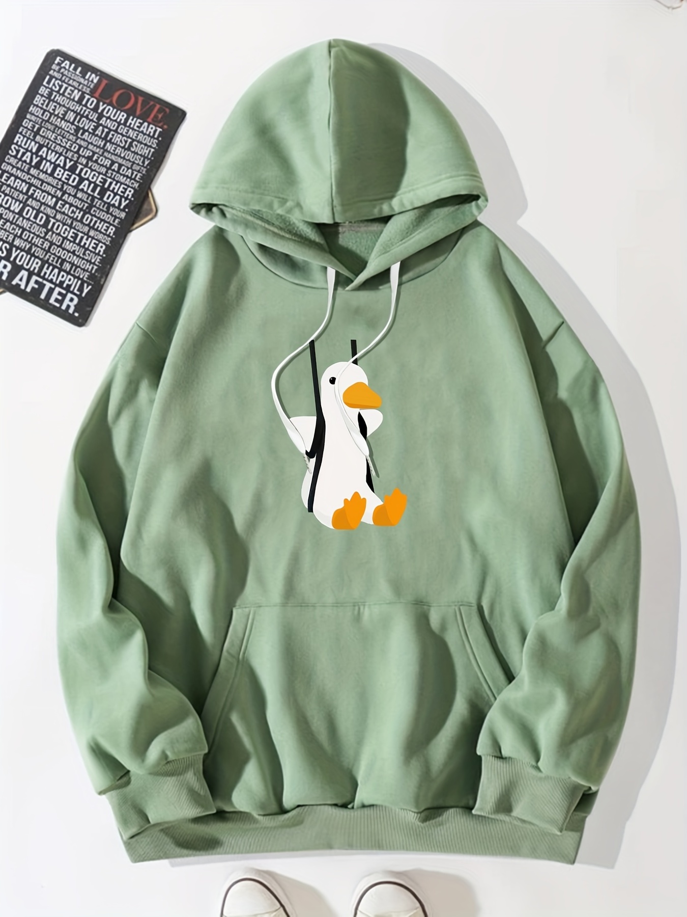 Cartoon Duck Print Hoodie Hoodies Men Men's Casual Pullover - Temu