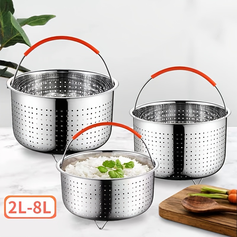 Steamer Basket for Instant Pot, Vegetable Steamer Basket Stainless Steel  Steamer Basket Insert for Pots (3qt)