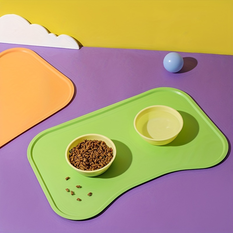 Silicone Pet Feeding Mat For Cat And Dog, Prevent Spillage And Leakage,  Waterproof Anti-mess Kitten & Puppy Food Tray, Pet Supplies