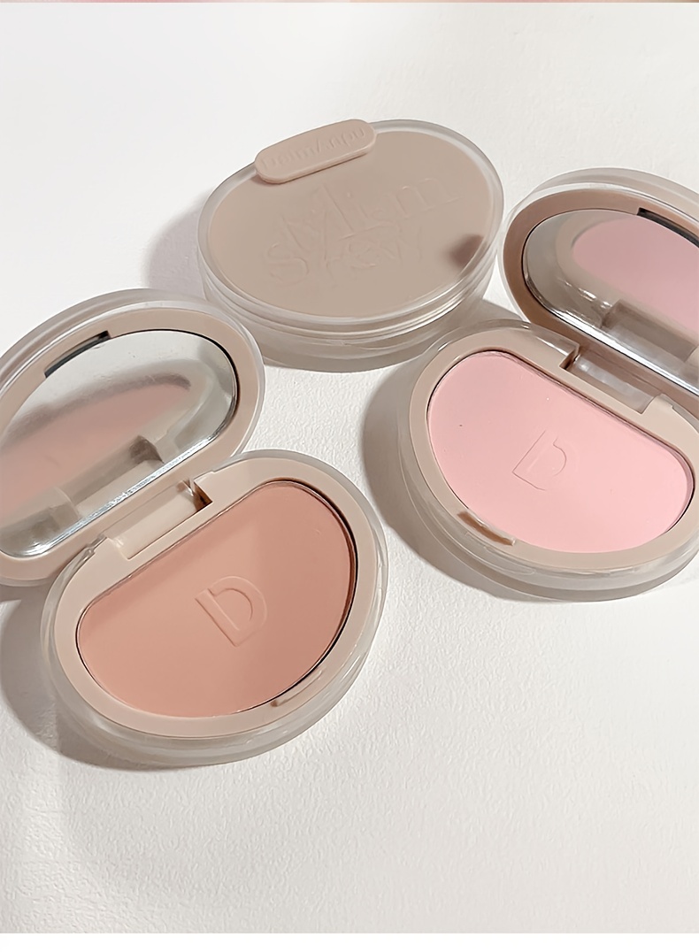 Long Lasting Waterproof Facial Honey Powder Blush with Creamy Texture, Lightweight, Non-Dry, Fresh, Sweet Natural Nude Color and Containing Plant Squalane