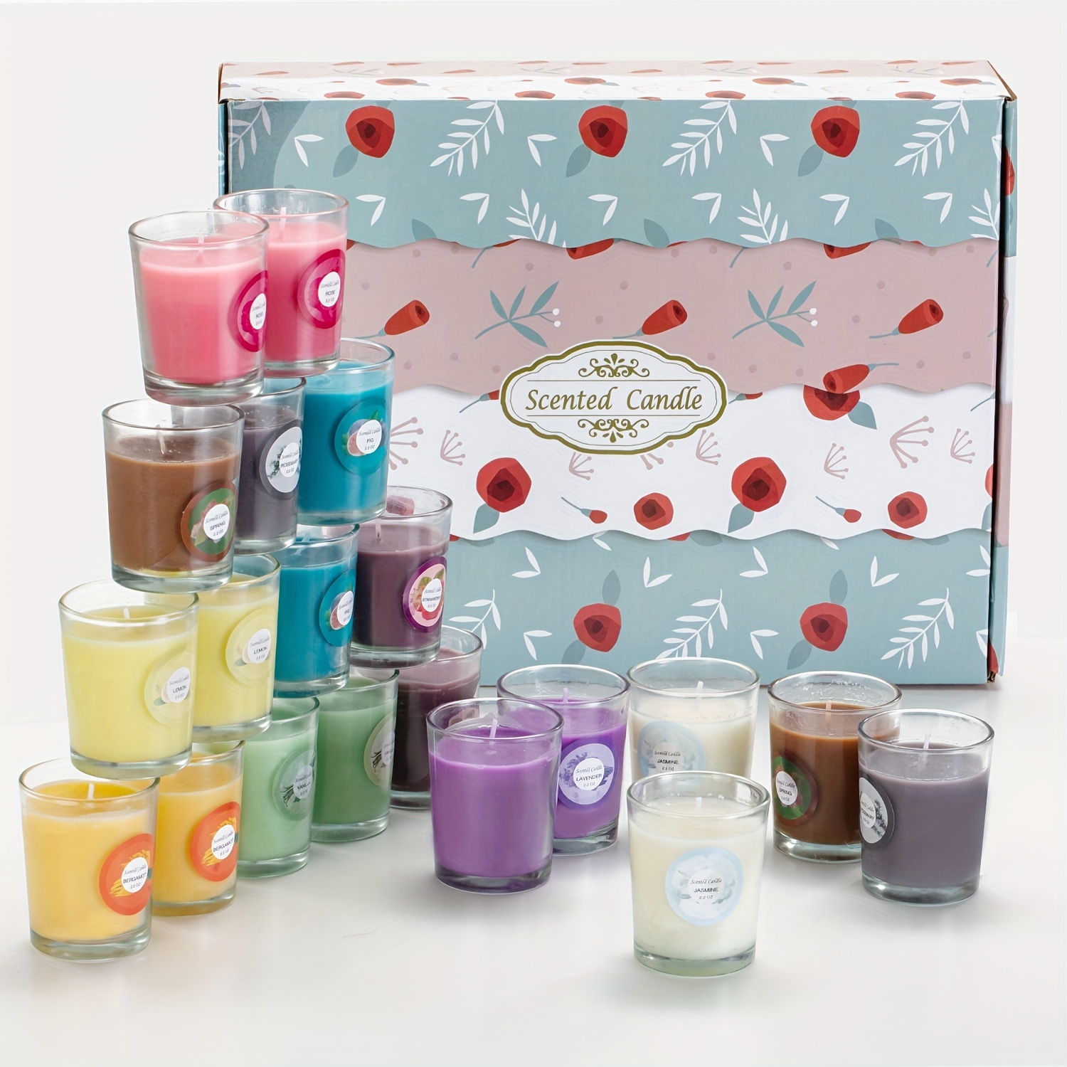 Large Bean Wax Fragrance Fragrance Candle Gift Box Set - Temu