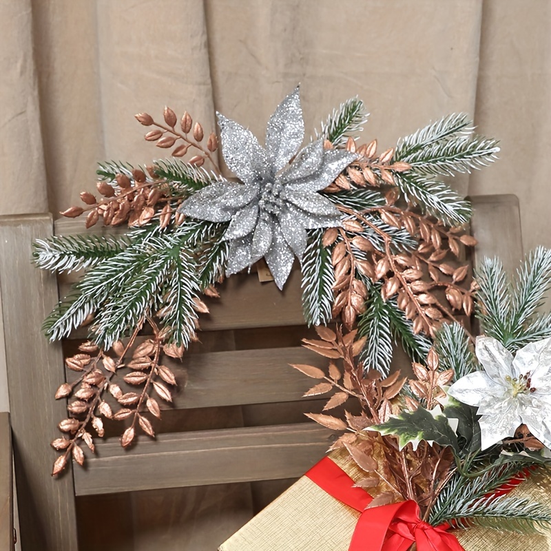 15/30/45pcs Artificial Pine Branches, Christmas Tree Branches For  Decoration, Artificial Pine Tree Branches For Christmas Wreath Home Decor