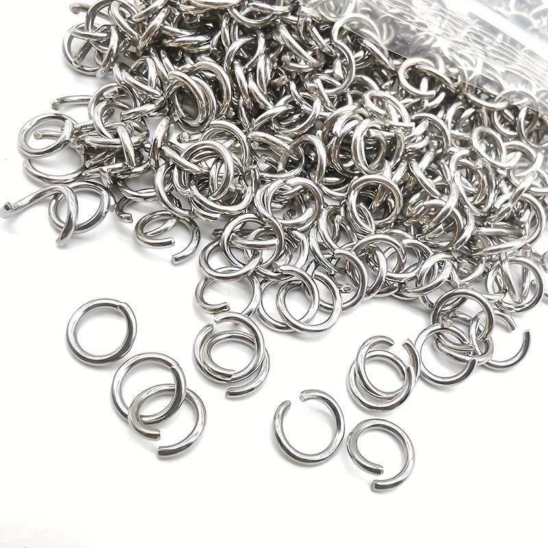  1000Pcs 12mm Stainless Steel Jump Rings 18 Gauge Metal O Rings  Close but Unsoldered Single Loop Connector Rings for Jewelry Necklaces  Bracelet Earrings Keychain DIY Making