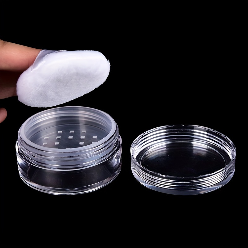 Plastic Powder Subpackage Package Bottle Reusable Empty Loose Powder  Container With Makeup Puff Beauty Containers For Eye Cream Deposit Cosmetic  Containers - Temu