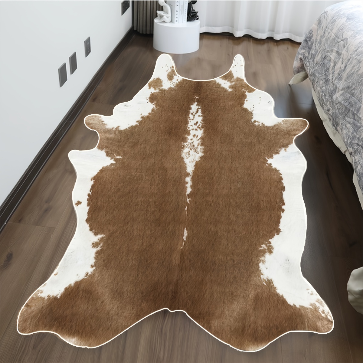 Cow Print Area Rug Faux Cowhide Area Carpet Animal Print Mat - Temu