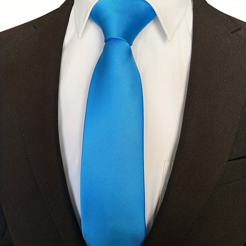 Mens Tie in Bright Cyan Blue 