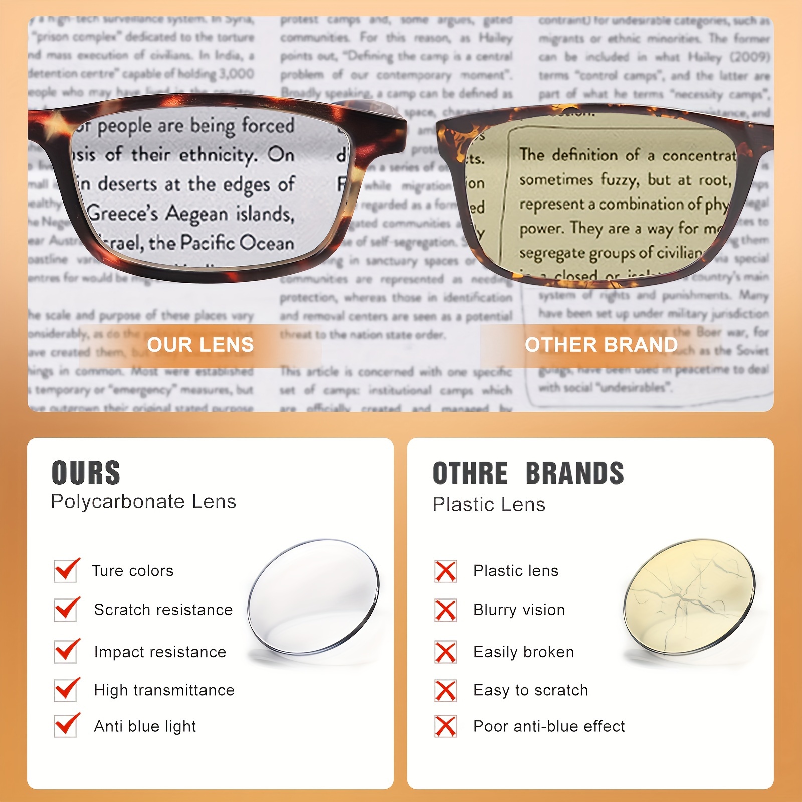 Anti Light Presbyopia Glasses With Spring Hinges Computer Game Reader